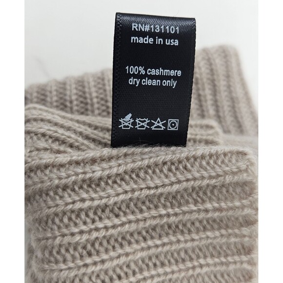 M.I.L.A. 100% Cashmere Gloves One Size Beige Quiet Luxury Classic Soft Neutral - Picture 4 of 4